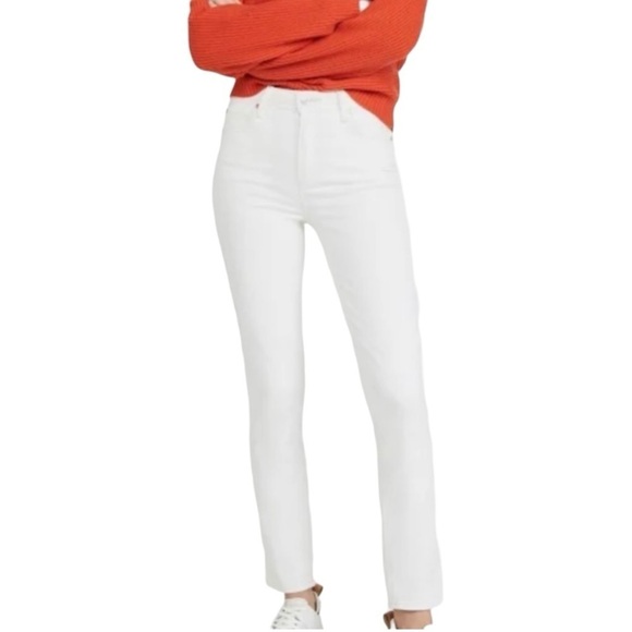 PAIGE Denim - Paige Sarah Slim High Rise White Denim Jeans Women’s 30